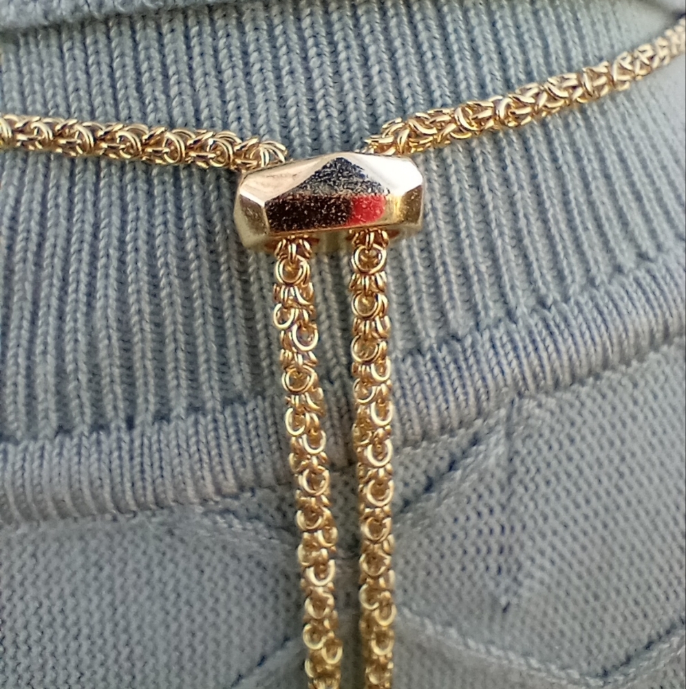 Kendra Scott Gold Odessa Bronze Veined Red Magnesite Statement Necklace - Picture 13 of 16